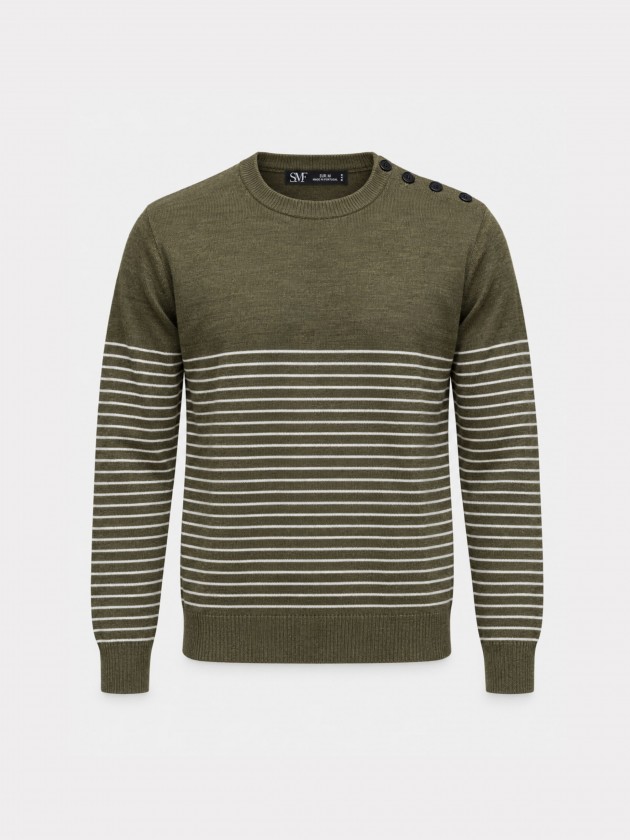 Striped knit sweater
