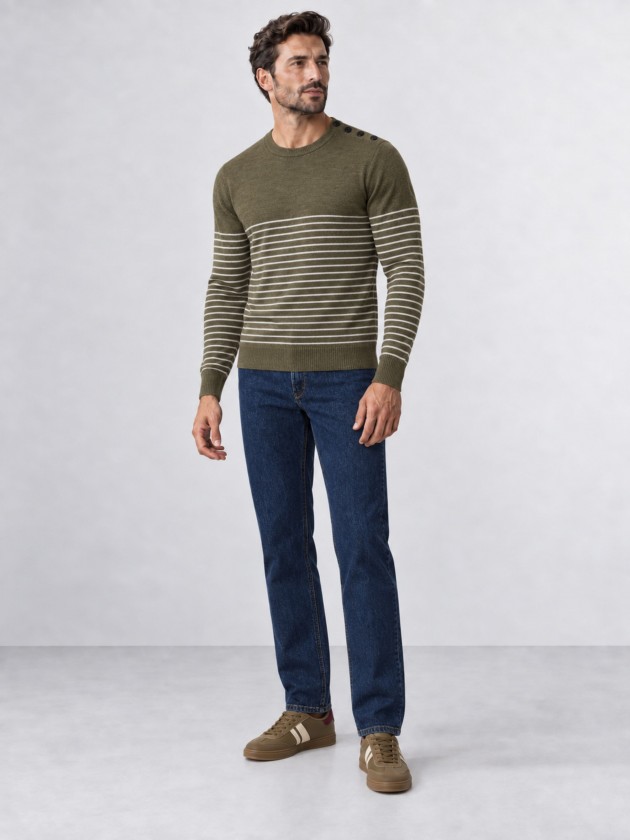 Striped knit sweater