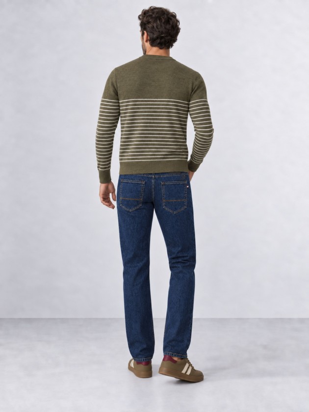 Striped knit sweater