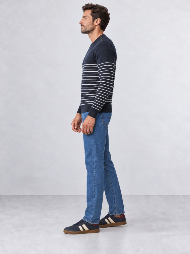 Striped knit sweater