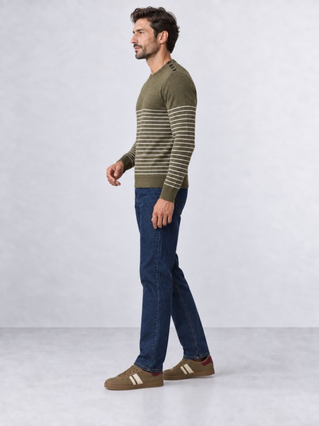 Striped knit sweater