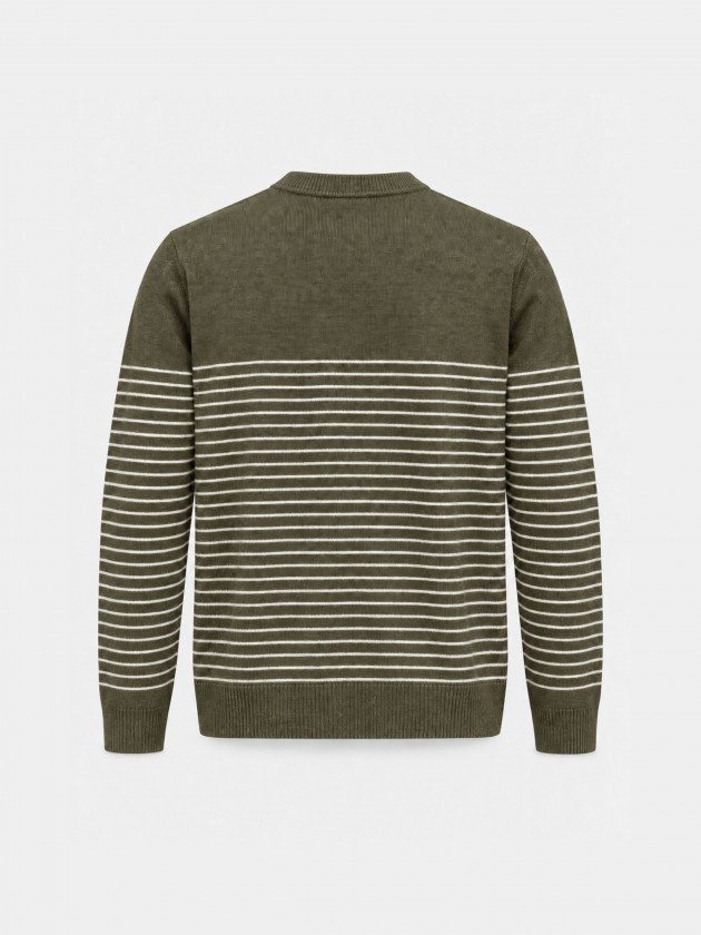 Striped knit sweater
