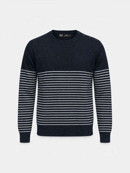 Striped knit sweater