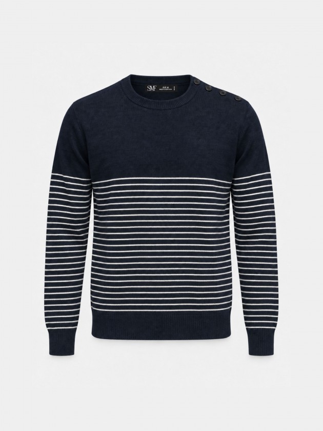 Striped knit sweater