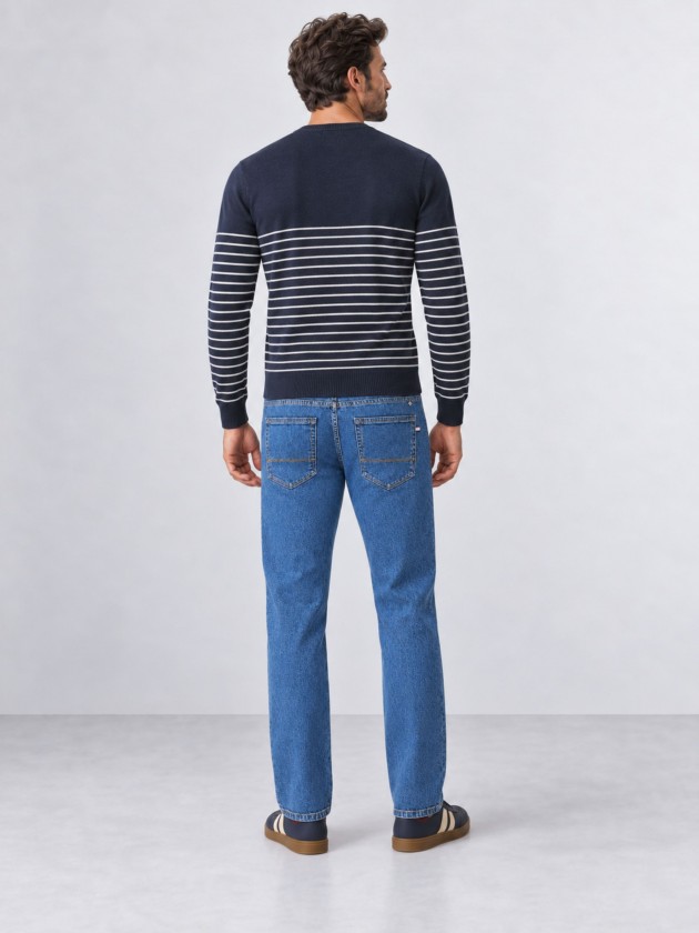 Striped knit sweater