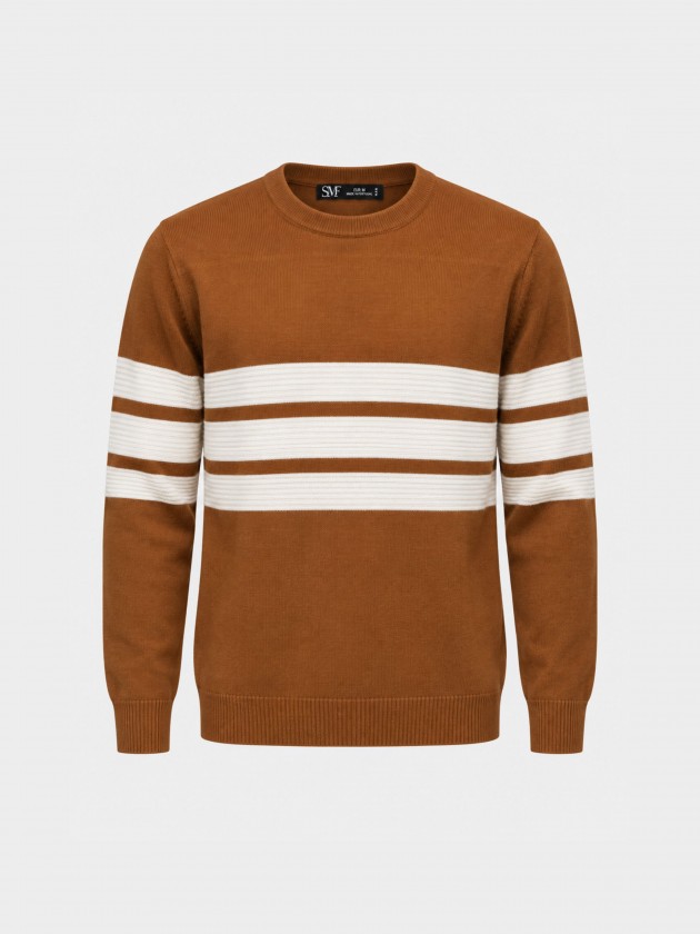 Sweater with embossed stripes Sweater with embossed stripes