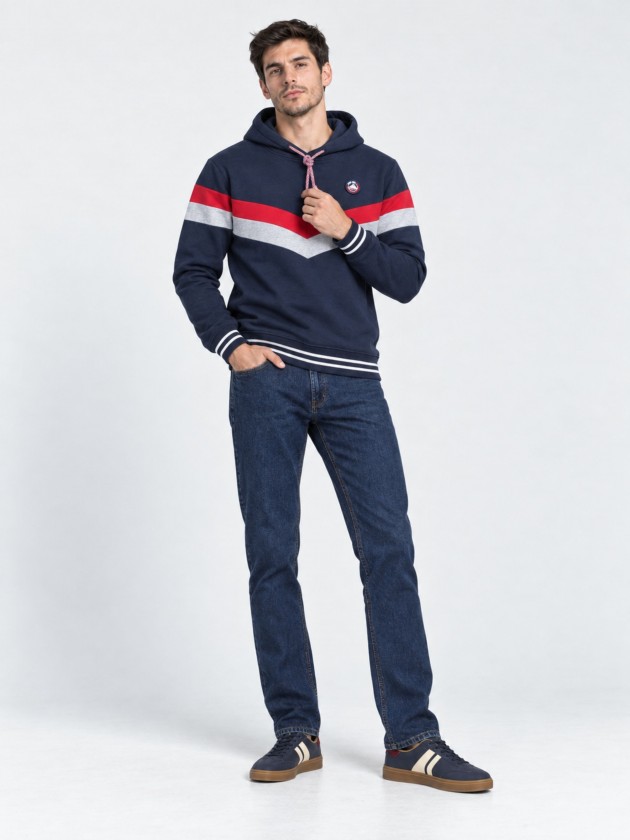 Pique polo shirt with straight collar and perforated texture Pique polo shirt with straight collar and perforated texture