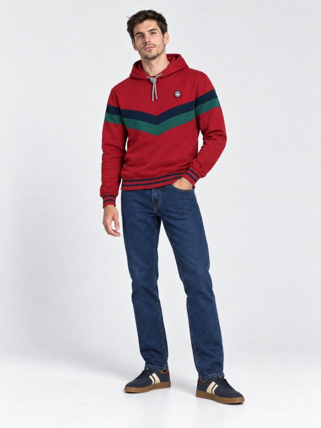 Pique polo shirt with straight collar and perforated texture Pique polo shirt with straight collar and perforated texture