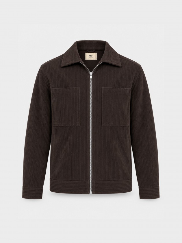 Corduroy effect coat