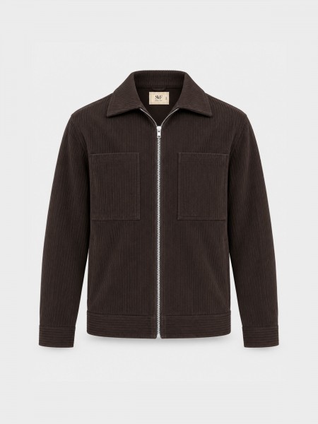 Corduroy effect coat