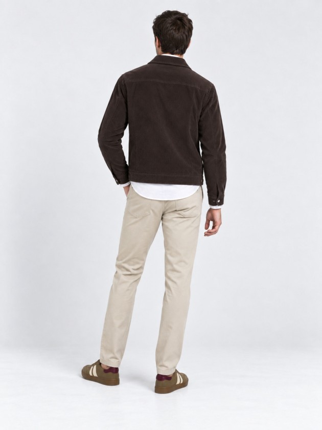 Corduroy effect coat