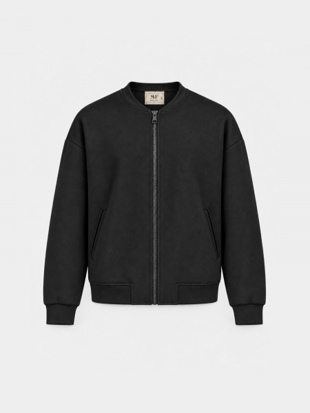 Interlock jacket with zipper