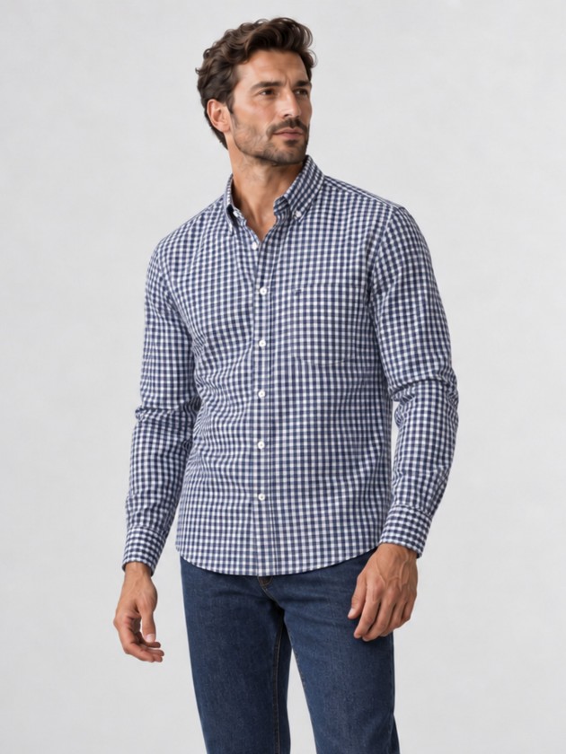 Regular fit plaid shirt