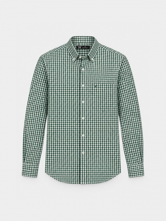 Chemise � carreaux coupe classique