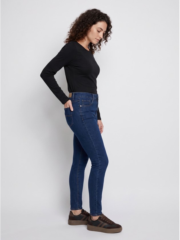 Jean slim taille haute