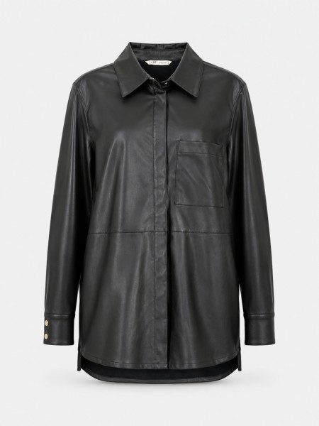 Chemise oversize en polycuir