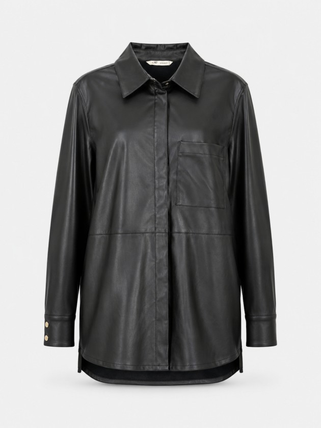 Chemise oversize en polycuir