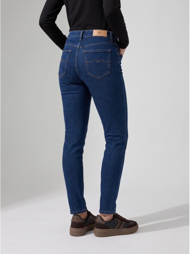 Jean slim taille haute