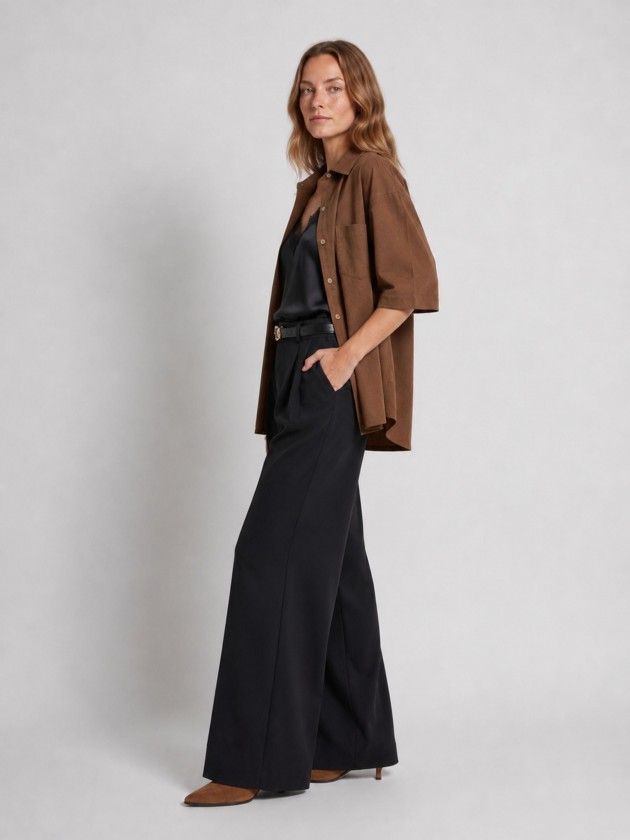 Suede effect shirt