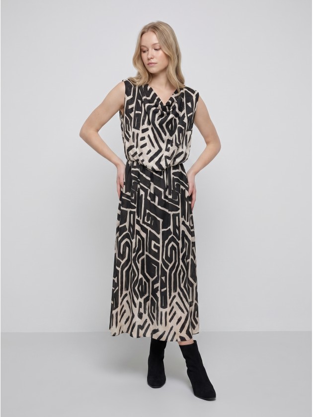 Long printed dress