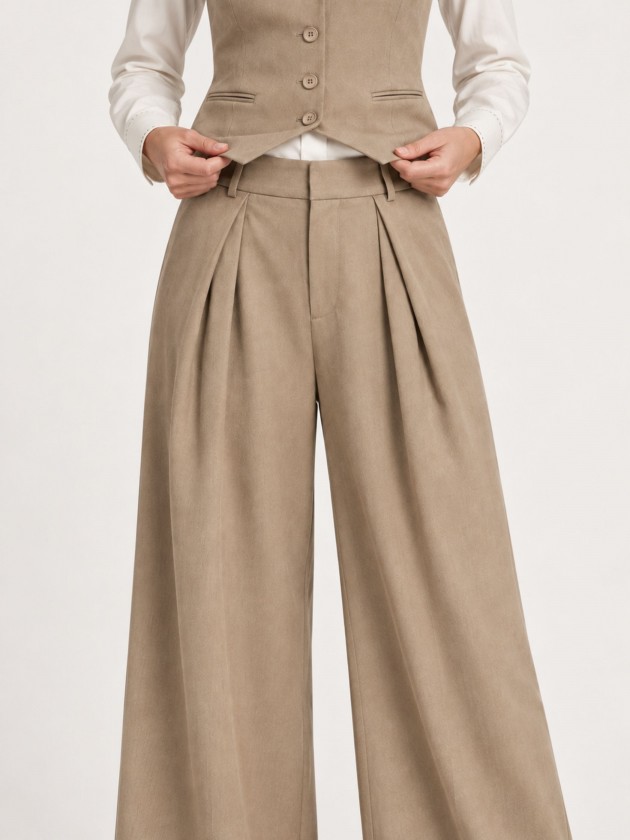 Suit pants with darts