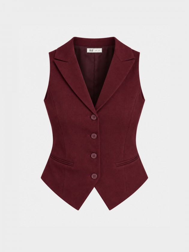 Button-down suit vest