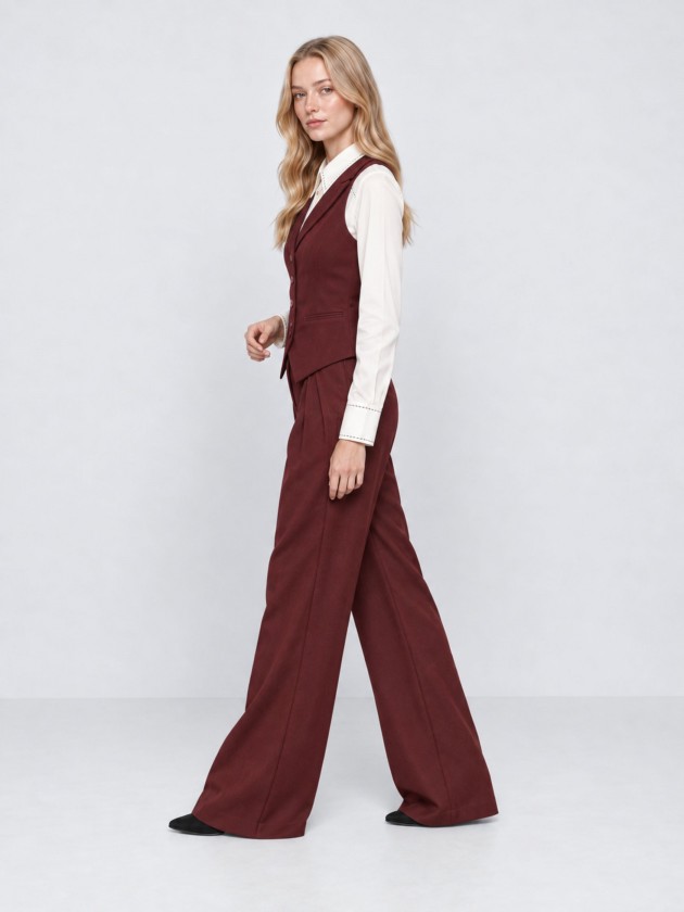 Button-down suit vest