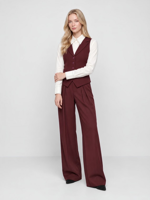 Button-down suit vest