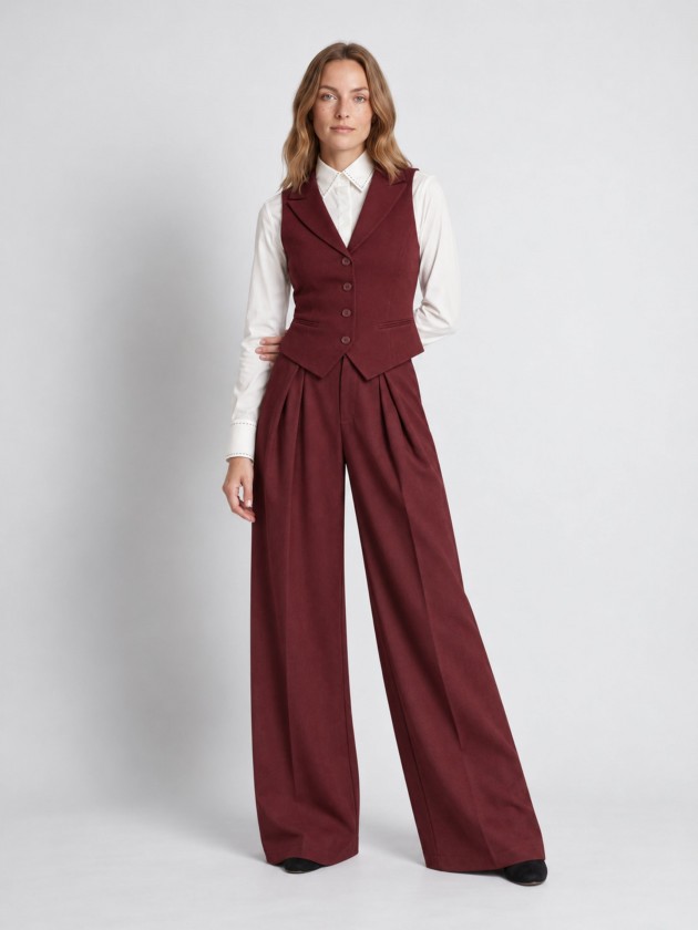 Suit pants with darts
