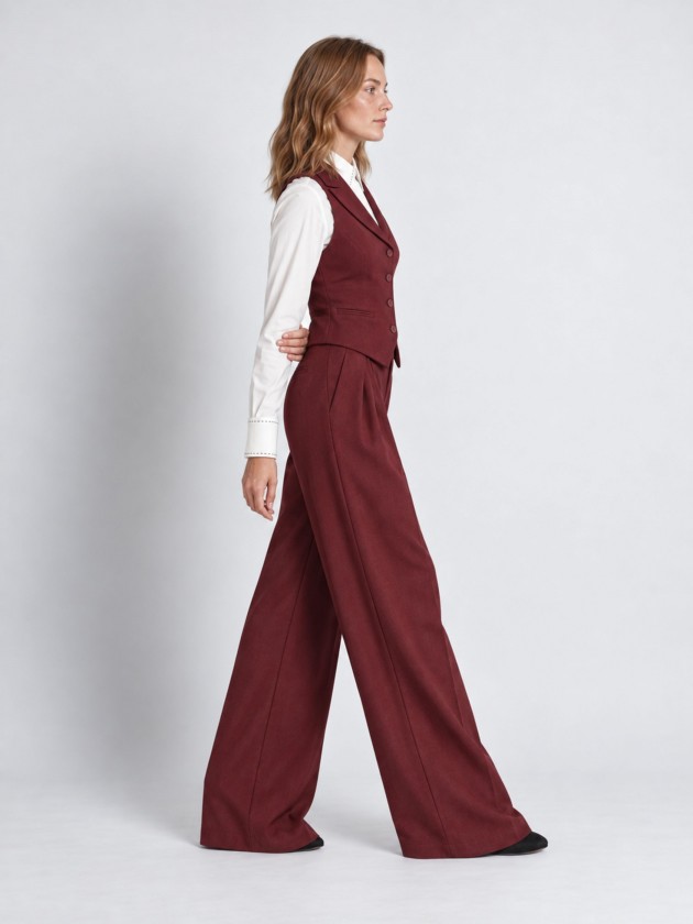 Suit pants with darts