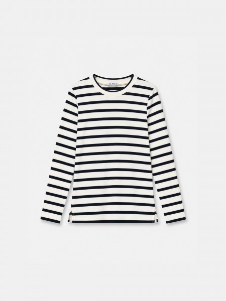 Long-sleeved striped t-shirt