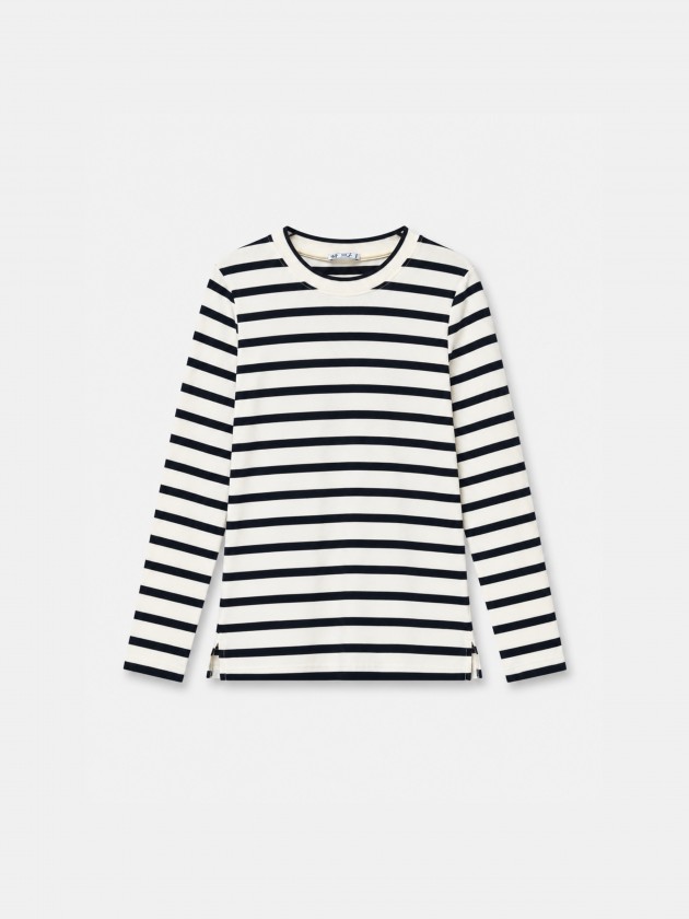 T-shirt de manga comprida �s riscas