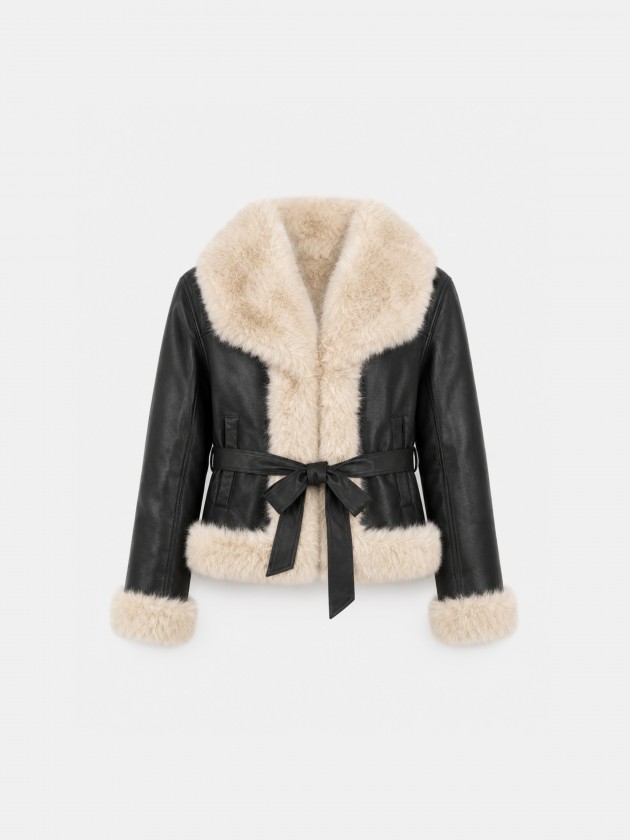 Faux fur coat