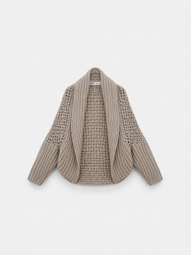 Open knit jacket