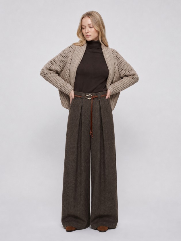 Open knit jacket