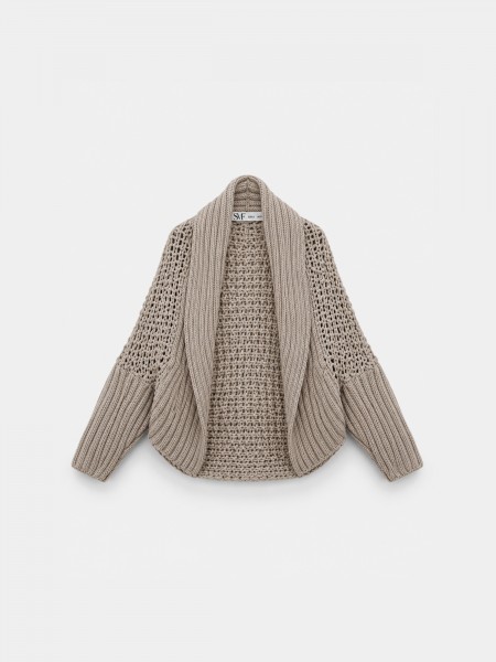 Open knit jacket