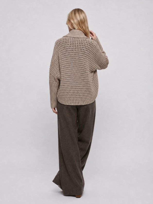 Open knit jacket