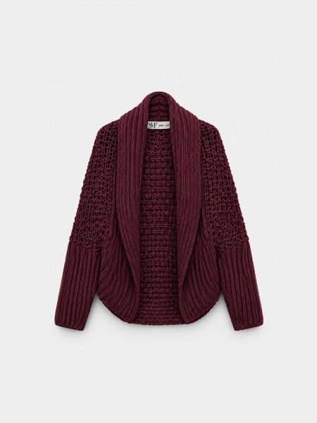 Open knit jacket