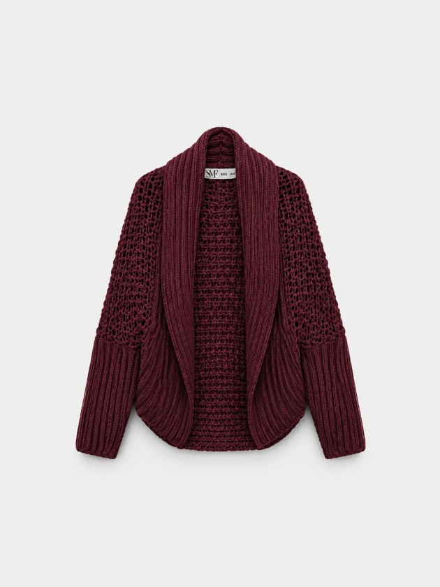 Open knit jacket