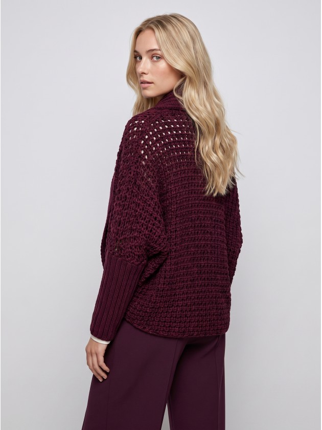 Open knit jacket
