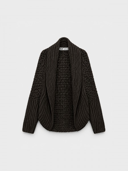 Open knit jacket