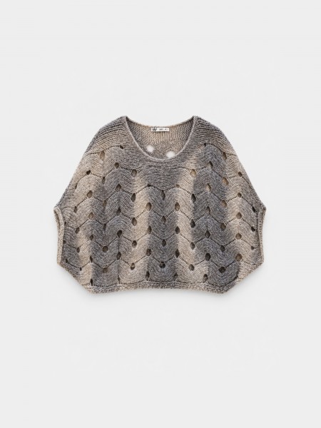 Gilet en maille ouverte