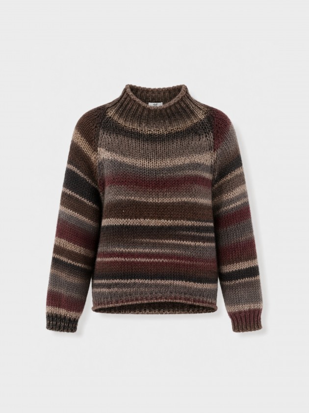 Pull en maille multicolore Pull en maille multicolore