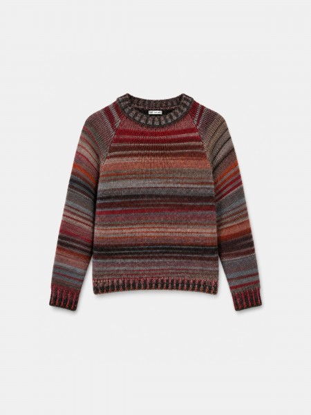 Striped knit sweater