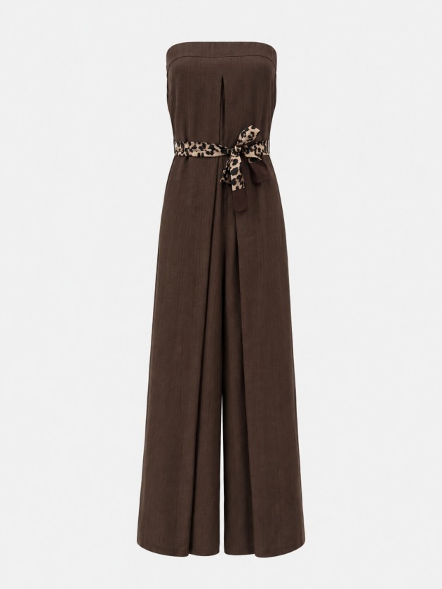 Long, strapless jumpsuit