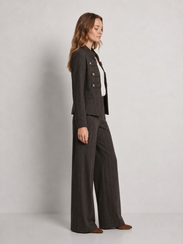 Structured blazer with buttons.