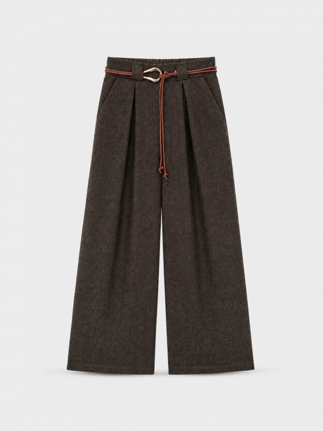 Wide-leg trousers with belt Wide-leg trousers with belt