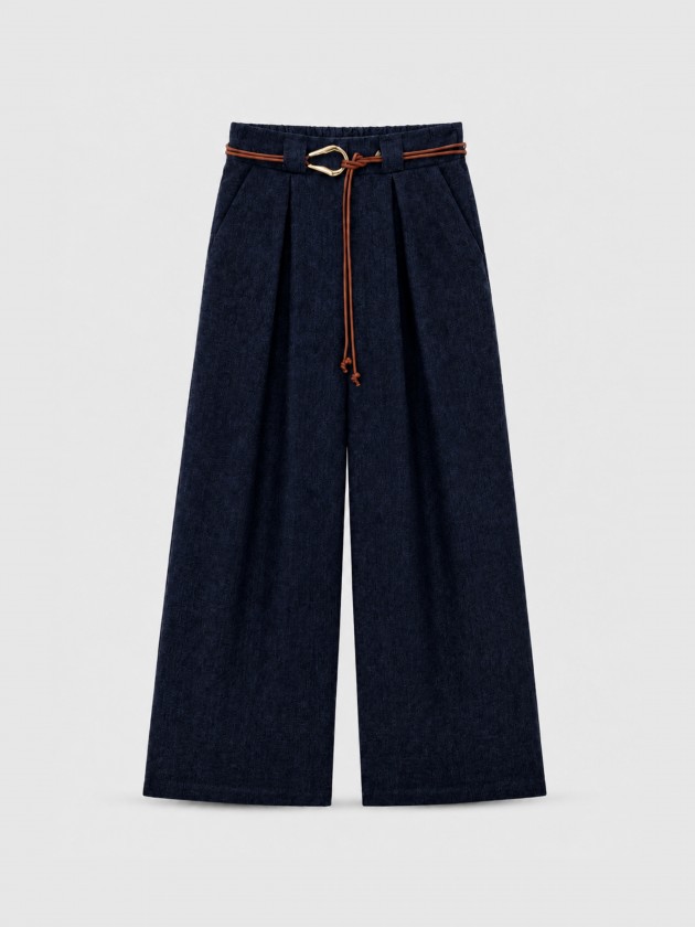 Wide-leg trousers with belt Wide-leg trousers with belt