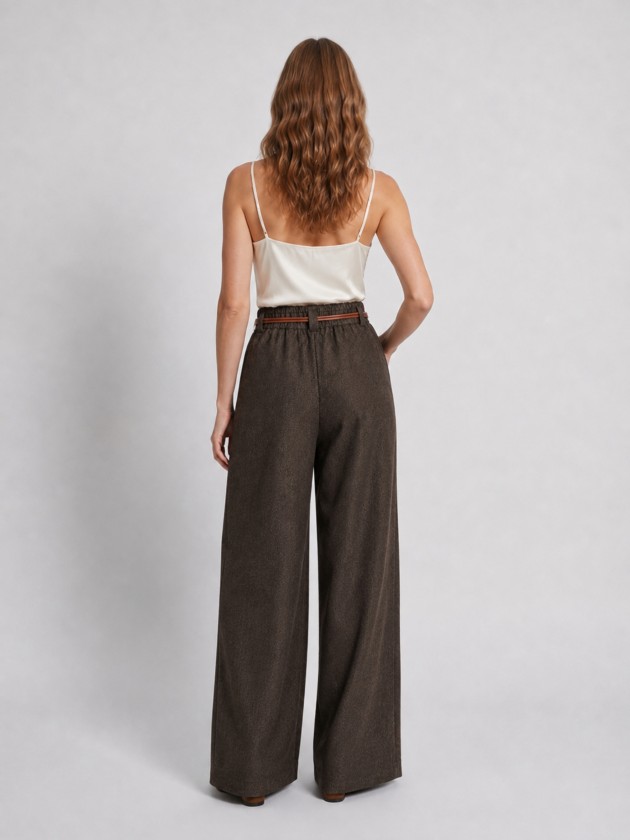 Wide-leg trousers with belt Wide-leg trousers with belt