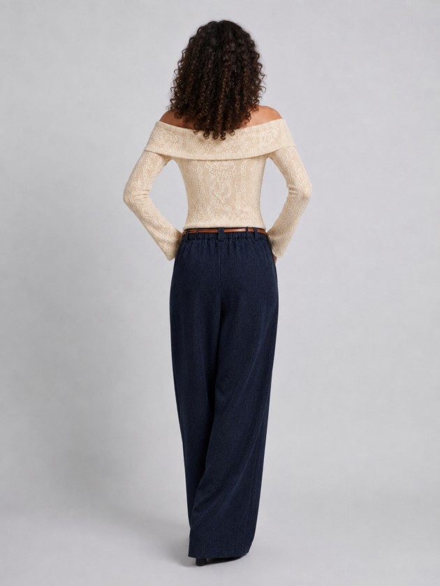 Wide-leg trousers with belt Wide-leg trousers with belt